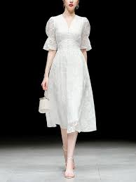 Đầm Ren Trắng Vintage DA166 - AquaShop.VN