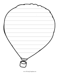Almost all the balloons and airships now use helium.the black area of the cloud should be brighter. Hot Air Balloon Writing Template Writing Template