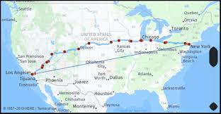 As such, the map should be seen as an overview rather than a definitive route. What Is The Drive Distance From New York United States To Los Angeles California United States Google Maps Mileage Driving Directions Flying Distance Fuel Cost Midpoint Route And Journey Times