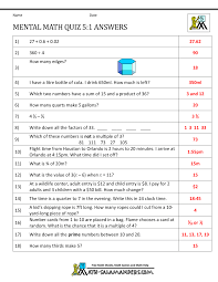 For many people, math is probably their least favorite subject in school. Mental Math 5th Grade