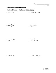 A worksheet where you are given a set of equations to solve. Solving Two Step Equations Worksheet By Mrs J S Math Corner Tpt