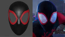 Spider-man Miles Morales Spider-Verse mask faceshell 3D model ...