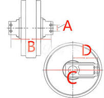 Front Idler Wheel fits for Doosan Mini Excavator DX60