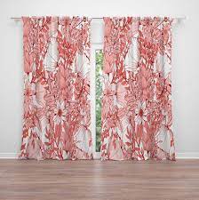 Check spelling or type a new query. Living Coral Flower Print Window Curtains 2 50 X 84 Curtain Panels Window Curtain Designs Living Coral Coral Flowers