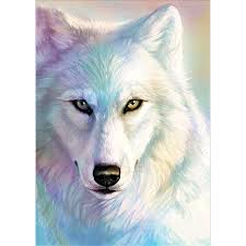 Best 5d Diamond Painting Kits Pretty Neat Creative Wolf Painting Wolf Spirit Animal Cross Paintings