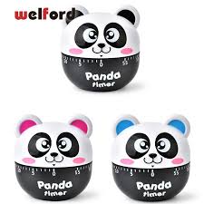 creative panda kitchen timer stopwatch