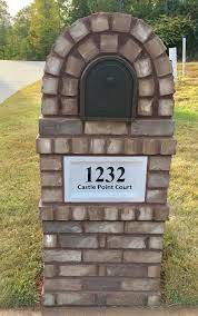 The whole item is practical and attractive. Address Blocks House Numbers Address Plaque Address Etsy In 2021 Brick Mailbox Mailbox Numbers Stone Mailbox