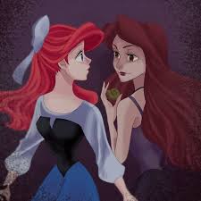 littlemarmaid ariel disney villains vanessa disneyprincess art drawing リトルマーメイド ディズニー ディズニーアニメ