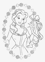 Belle is the inquisitive daughter of a simple inventor who lives in the countryside. Princess Belle Love To Get Gifts In Christmas Day Coloring Disney Princess For Colouring Transparent Png 600x846 Free Download On Nicepng