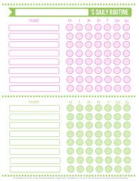 Free Printables Kids Routine Chart Daily Routine Chart