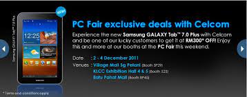 Celcom @ jalan sultanah dirba šiose srityse: Celcom Samsung Galaxy Tab 7 Plus As Low As Rm1228