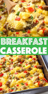 This Breakfast Casserole With Eggs Potatoes And Sausage Is A Perfect Dish In 2020 Breakfast Sausage Recipes Italian Sausage Breakfast Recipe Breakfast Casserole Easy