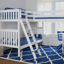 We combined two bunk beds to form an l shape that fits perfectly in a bedroom corner. Bunk Beds Bunk Beds