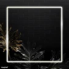 Black And White Banner Background Design Download Premium Vector Of Square White Neon Frame On Tropical Leaves Neon Wallpaper Leaf Background Tropical Leaves