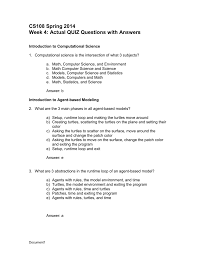 Zoe samuel 6 min quiz sewing is one of those skills that is deemed to be very. Cs108 Spring 2014 Week 4 Actual Quiz Questions With Answers