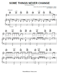 Some Things Never Change Sheet Music Frozen 2 Sheetmusic Free Com