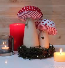 Champignons En Tissu Tutoriel Gratuit Diy Tutolibre Creations De Noel Noel Couture Tissu De Noel