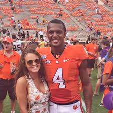 Deshaun watson join us and discover everything you want to know about his current girlfriend or wife, his incredible salary and the amazing tattoos that are inked on his body. Deshaun Watson S Girlfriend Dallas Robson Bio Wiki Deshaun Watson Deshaun Watson Girlfriend Clemson Football
