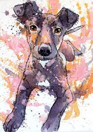 Home Custom Pet Painting Custom Dog Portraits Watercolor Dog Portrait