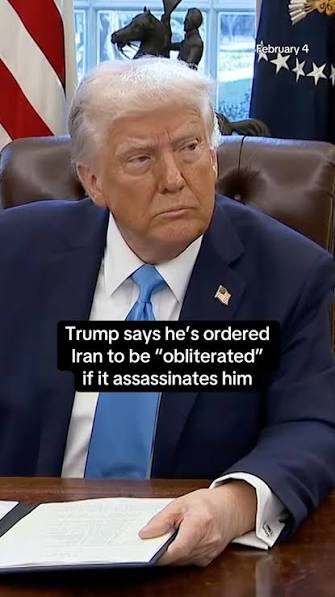 President Trump said Tuesday that if Iran were to assassinate him, “they would be obliterated,” saying he’s “left instructions” for his advisers., “There won’t be anything left,” he said in an ...