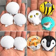 These are perfect for keeping the kids busy without breaking the bank! 56 Lori S Shell Art Ideas Shell Art Seashell Crafts Shell Crafts