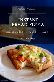 Instant Bread Pizza Easy Party Appetiser Indian Cooking Pizza Bread Food