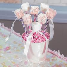 How To Make Marshmallow Pops For A Princess Baby Shower Click Through For Tutorial Baby Shower Favors Diy Baby Shower Princess Princess Party Decorations