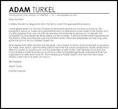 Please mail the permission to participate letter to the following address Army Officer Resignation Letter Example Letter Samples Templates