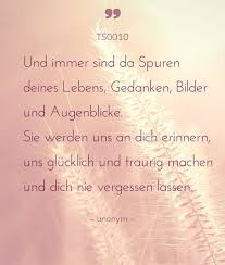 Trauerspruch "Und immer sind da Spuren..." † Memento