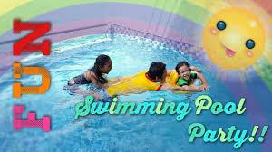 Host a scuba party your little one won't forget at the houston scuba academy. Kids Pool Party At The Top Indoor Private Swimming Pool Hotel Youtube