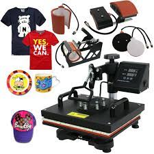 5 In 1 Heat Press Machine Swing Away Digital Sublimation T Shirt Mug Plate Hat For Sale Online Ebay