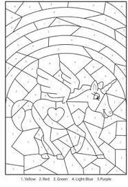 Free Printable Magical Unicorn Colour By Numbers Activity For Kids Pintar Por Numero Moldes De Corbatas Y Colorear Por Numeros