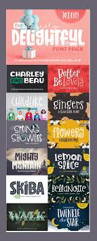 The Utterly Delightful Font Pack On Behance In 2020 Font Packs Spring Font Fonts