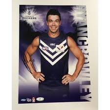 #fremantledockers #dockers2019 #aflit's time for ryan to take a look at the fremantle dockers 2019 afl home and away year. Fremantle Dockers Signed And Framed Hero Shot Ryan Crowley Taylormade Memorabilia Sports Memorabilia Australia