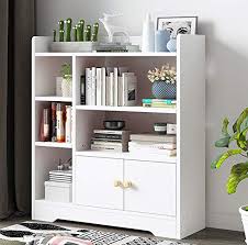 Maybe you would like to learn more about one of these? Floor Storage Cabinet Freestanding Mdf Bookshelf With Open Door Modern White Decorative Bookcase Simple Book Rack Display Shelf Home Office Cds Books Records Organizer Furniture Pricepulse