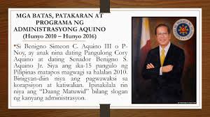 Membro dell'influente famiglia aquino, si unì in esilio con la famiglia negli stati uniti nei primi anni ottanta. Mga Programa Ng Iba T Ibang Administrasyon Mula 1986 Hanggang Sa Kasalukuyan Youtube