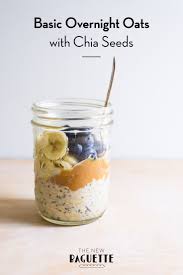 Overnight Oats With Chia Seeds The New Baguette Chia Overnight Oats Chia Seed Overnight Oats Chia Seed Oatmeal
