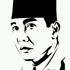 Jual stiker siluet bung karno sticker keren