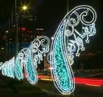 Wholesale Led Light Outdoor Ramadan Street Decoration Lights 2D Christmas  Pole Motif Lights