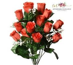 Jj's house offers tons of affordable wedding flowers and wedding bouquets in a variety of materials, such as silk wedding flowers and satin ones. 14 Roses Buds Silk Flowers Wedding Bouquets Centerpiece Fake Faux Artificial Ebay