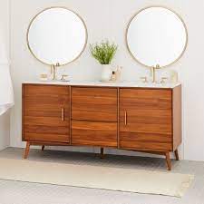 Select category bathroom bath towels bathroom accessories bathroom cabinets bathroom fan bathroom mirrors bathroom remodel bathroom rugs bathroom vanities bathtubs bidet console sinks dispenser whipped cream. Mid Century Double Bathroom Vanity 72 Acorn