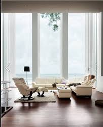 White Ekornes Stressless Sofa Couch Recliner Chair Norwegian Modern Stressless Furniture Dream Living Rooms Living Room Recliner