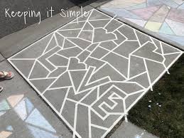 Choose an area or building to design or document. Sidewalk Chalk Mosaic Art With Words And Shapes Keeping It Simple