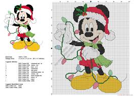 Baby mickey cross stitch patterns. Best Mickey Mouse With Christmas Lights Free Cross Stitch Pattern 95x117 Free Cross Stitch Patterns Simple Unique Alphabets Baby Best Cross Stitch Embroidery