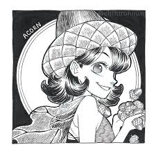 Inktober Day 3 Acorn Witch Sorry For The Delay But If You Were Waiting For Me To Open Up My Commission Please Wait A Bit Longer We Just Moved An Artiste