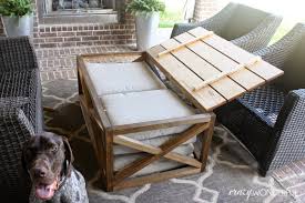 Offers two drawers and two open storage areas for extra storage space. Diy Patio Couch With Storage