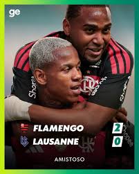 Amistoso e jogo tranquilo do Flamengo. Pr&oacute;ximo advers&aacute;rio ser&aacute; o Benfica, s&aacute;bado, as 15h30. Destaque para os gols de Lorran e Wallace Yan, que ainda deu uma assist&ecirc;ncia.