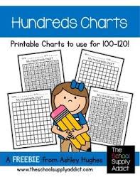 Free Hundreds Chart Printables 100 And 120 A Hughes Design