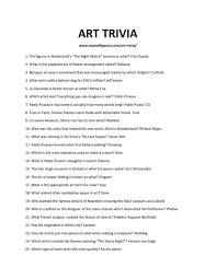 Unlike ice breaker questions, trivia questions give friends or acquaintances. 36 Best Art Trivia Questions And Answers This Is The Only List You Ll Need In 2021 Trivia Trivia Questions Hard Art