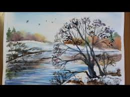 This week features a simple winter landscape. How To Draw A Landscape Pastel Pencils Part 1 Biqle Video